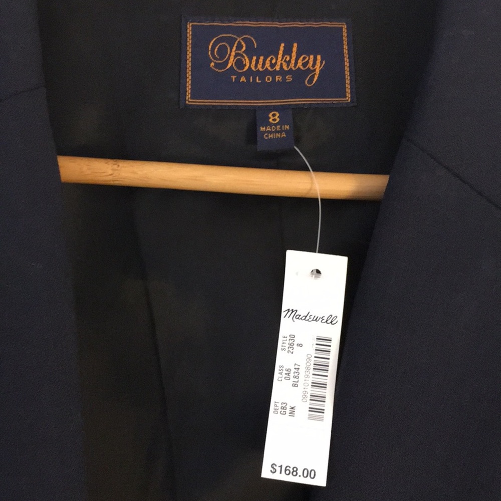 Madewell (Buckley Tailors) Fitted Navy Blazer - Picture 2 of 4